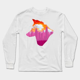 Lesbian pride wolf Long Sleeve T-Shirt